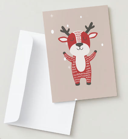 Cute Reindeer Christmas Card